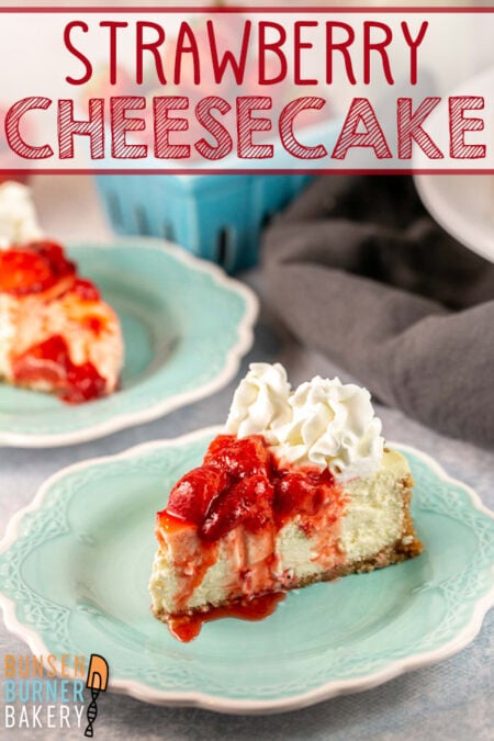 Ultra-creamy cheesecake covered with fresh strawberry sauce makes this Strawberry Cheesecake the perfect summer treat.