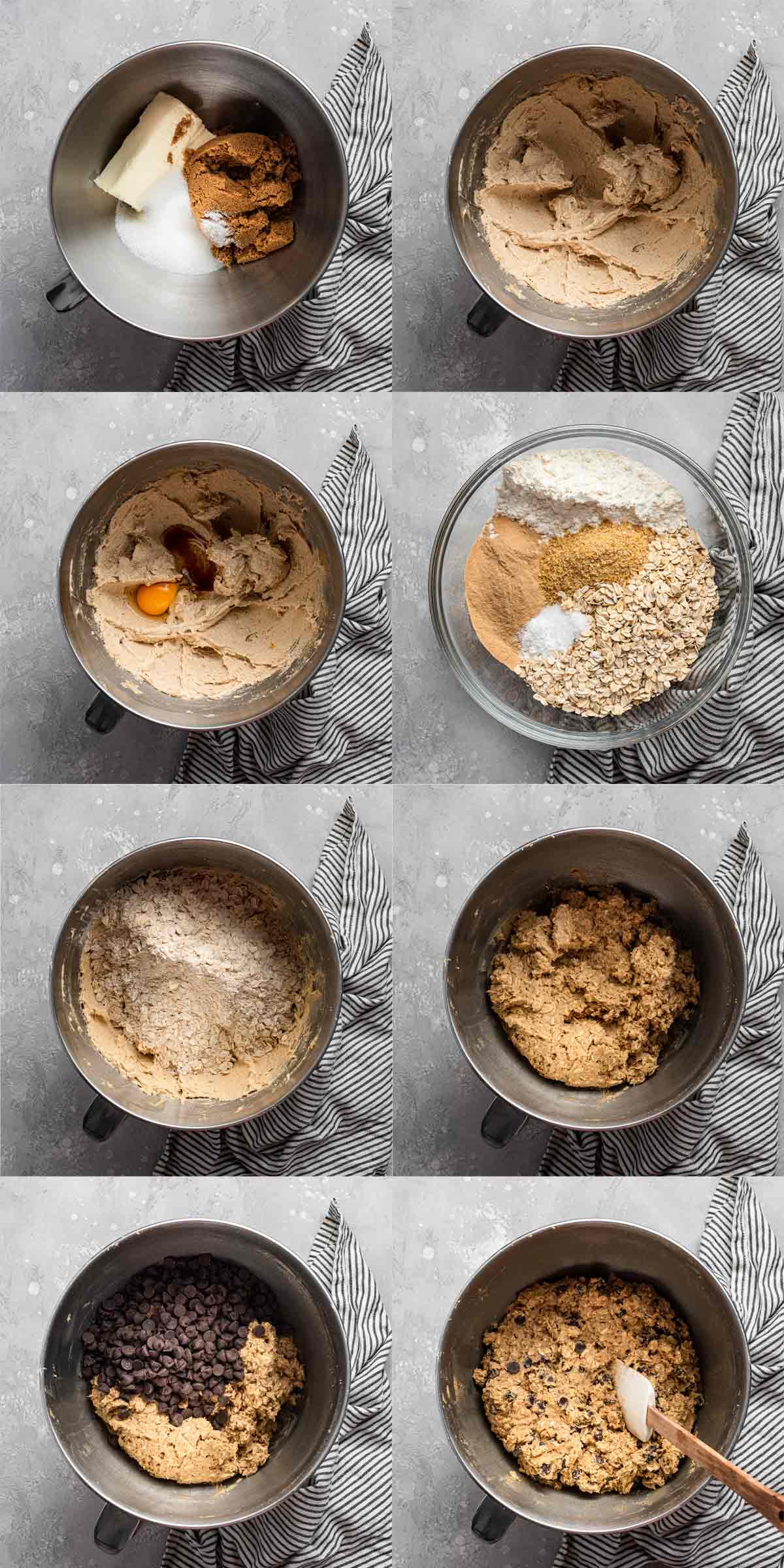step-by-step photos showing how to make lactation cookies