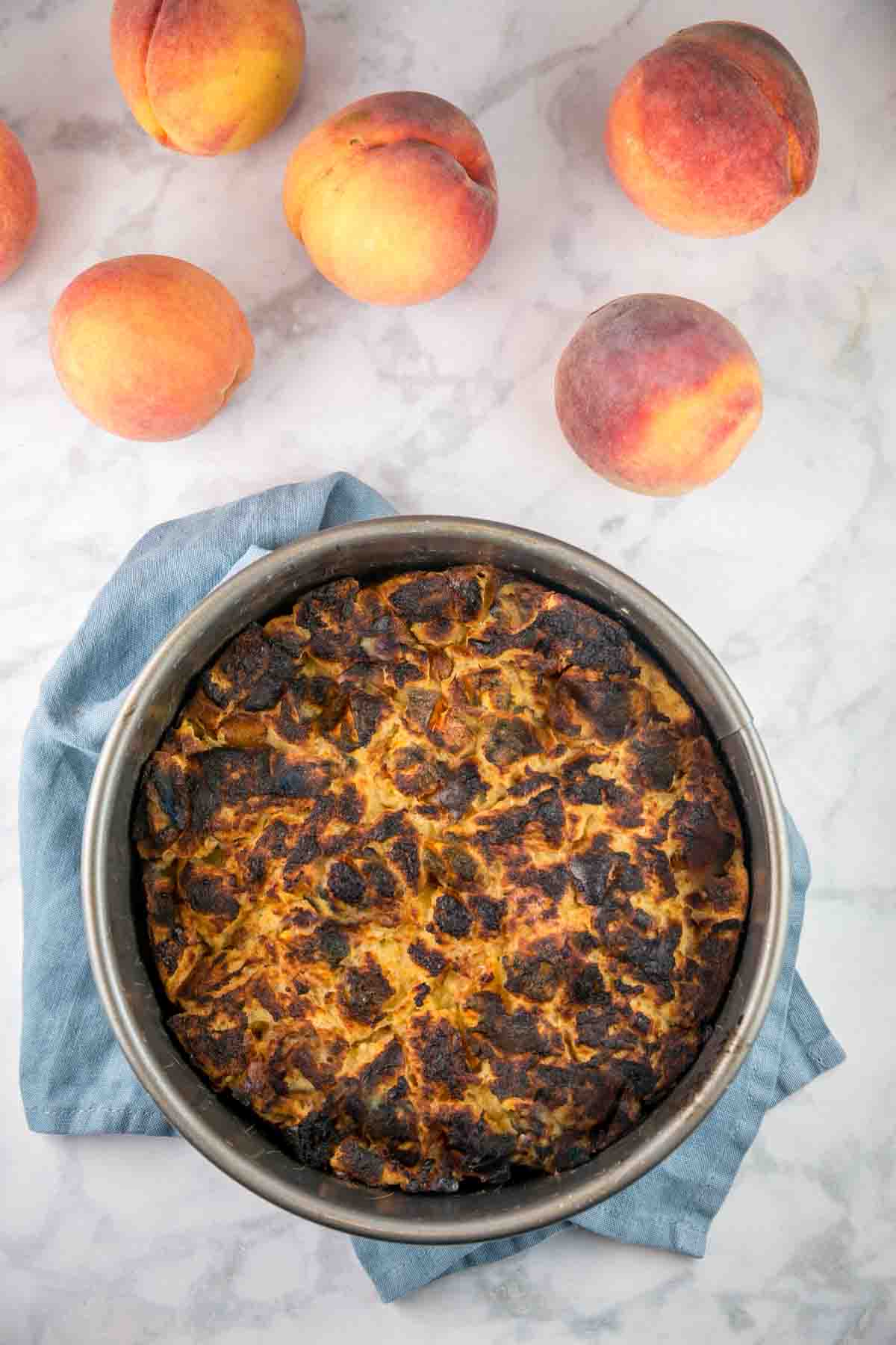 baked french toast casserole in a springform pan
