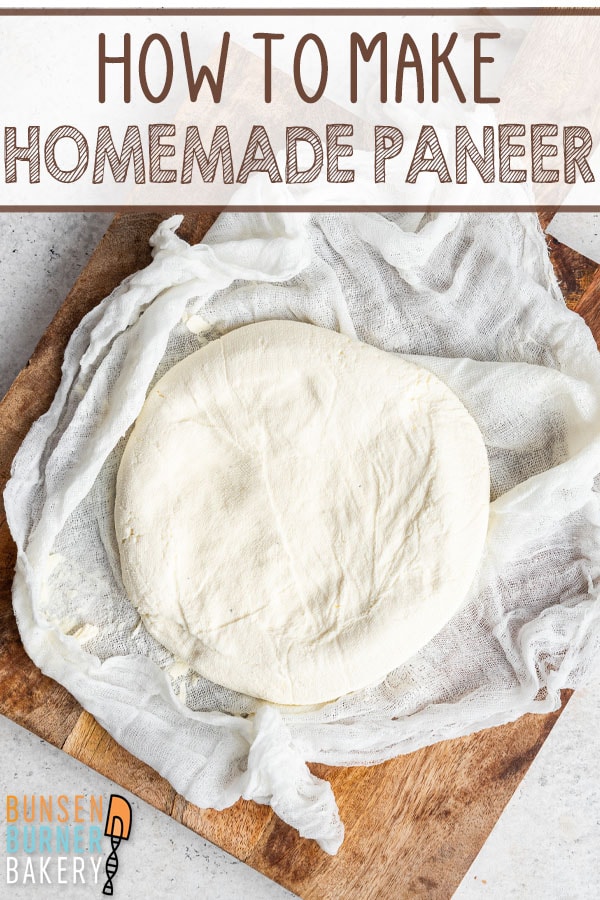 Learn how to make your own homemade paneer with just 3 ingredients. Come learn the step-by-step easy process to making your own fresh cheese at home!
