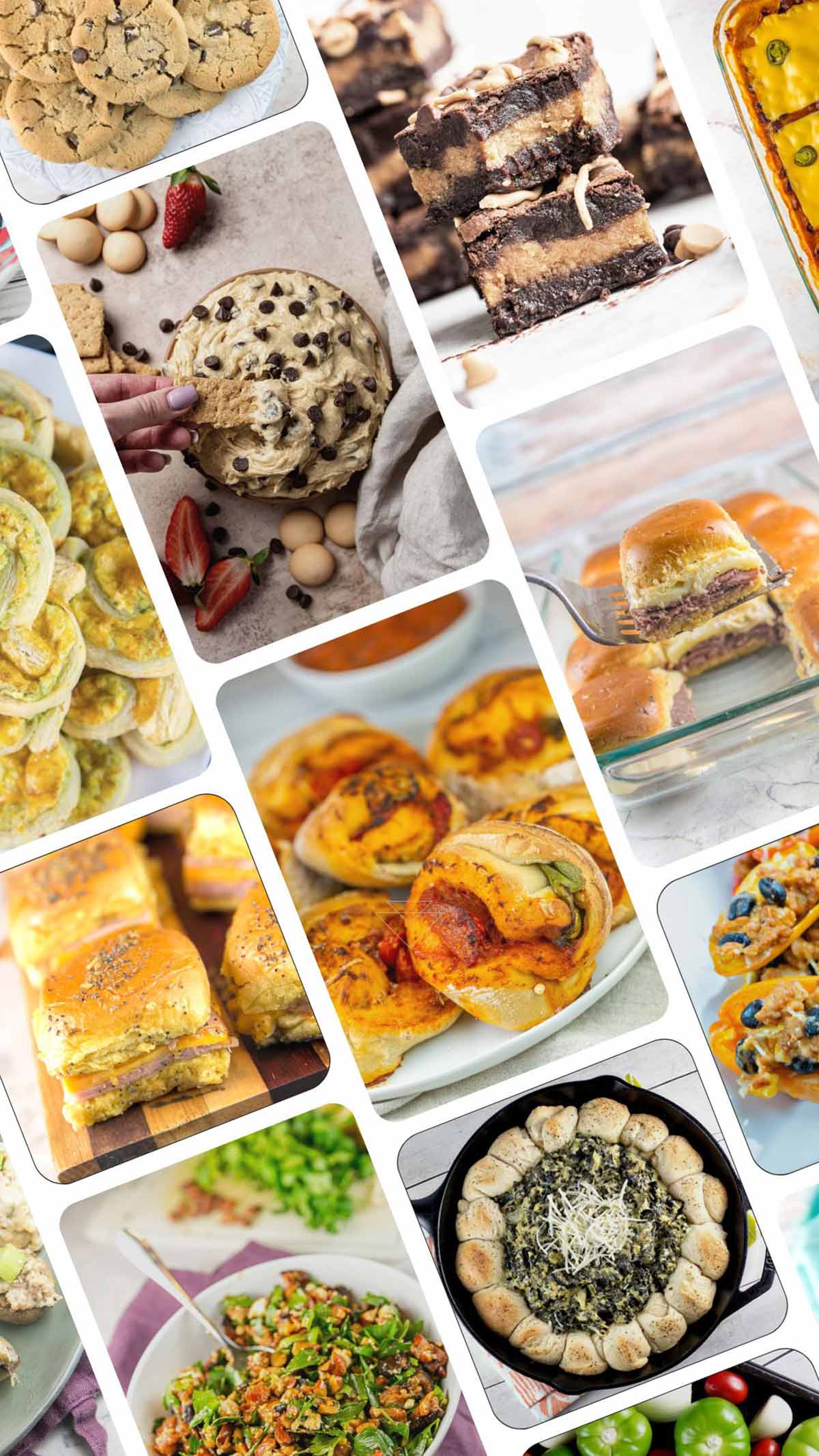 collage of photos of the best recipes for super bowl parties