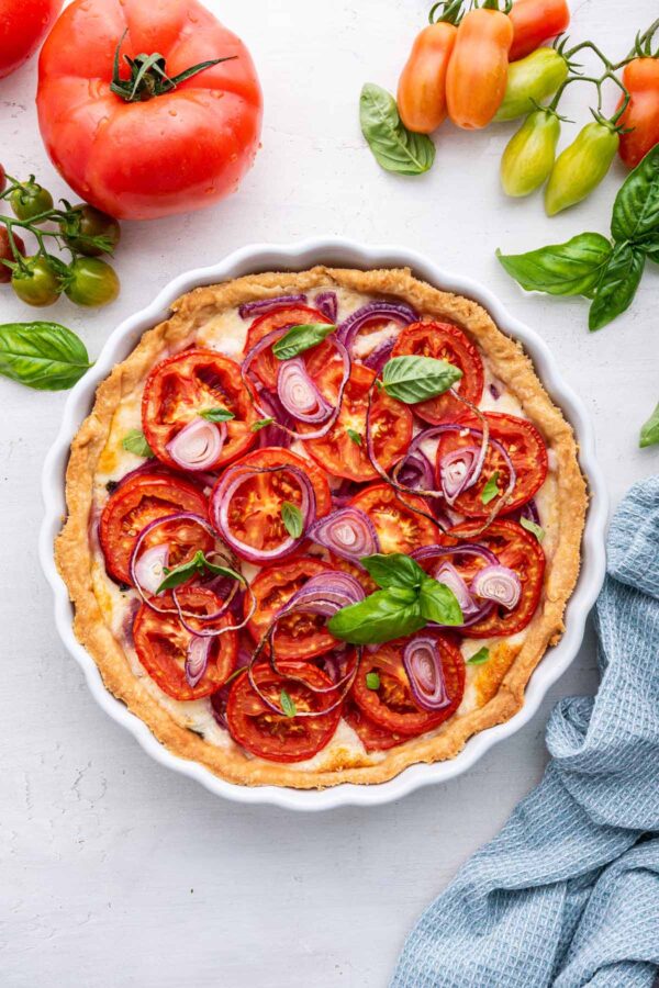freshly baked southern style tomato pie