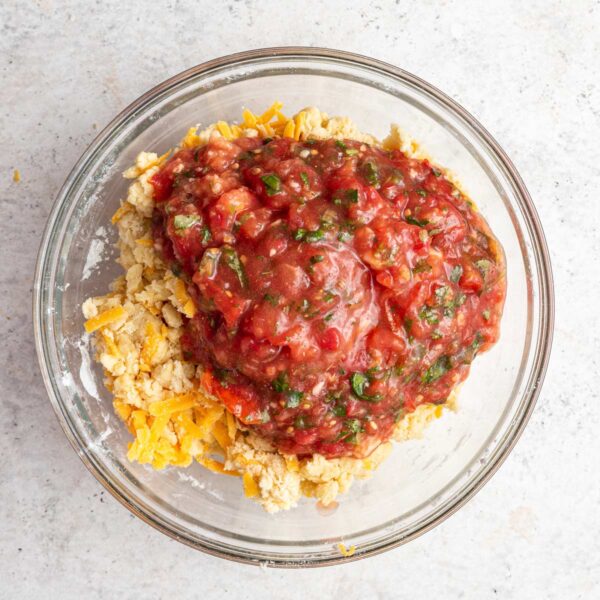 pureed fresh tomatoes added to quick bread batter