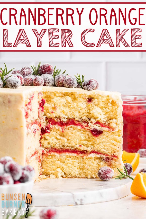 Bursting with cranberries and fresh orange flavors, Cranberry Orange Cake combines three layers of cranberry vanilla cake, homemade cranberry curd filling, and dreamy orange cream cheese frosting. This cake is ready for all your fall and winter celebrations!