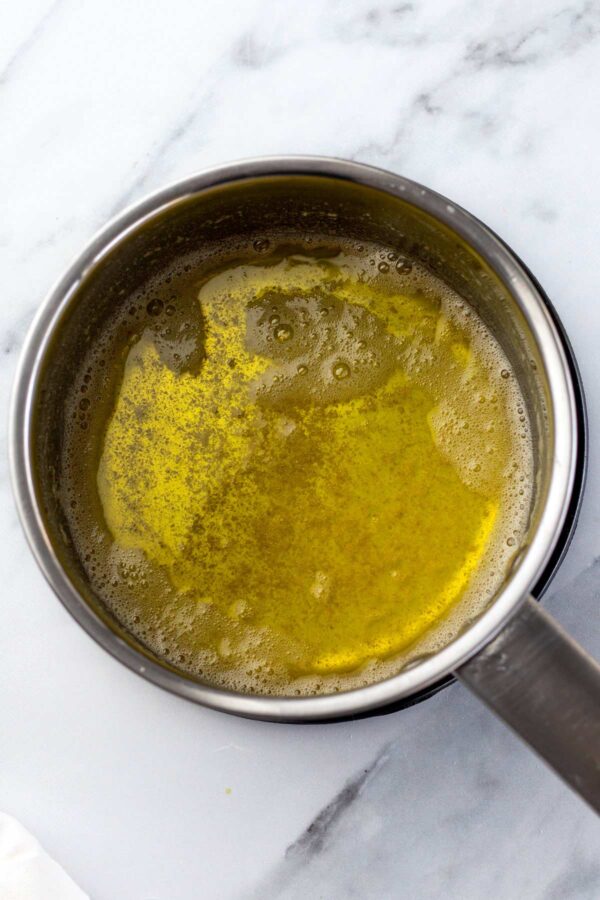 browning butter in a small saucepan.