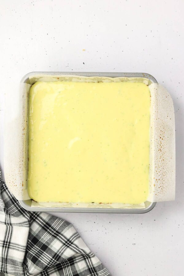 key lime pie bars before baking.