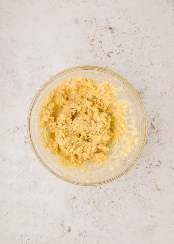 creaming together butter and sugar.