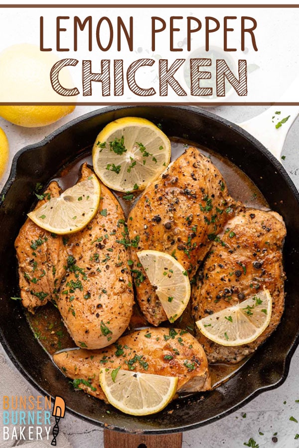 This one-skillet lemon pepper chicken delivers bold citrus flavor, a perfectly seasoned crust, and a quick pan sauce made from pantry staples and one fresh lemon.
