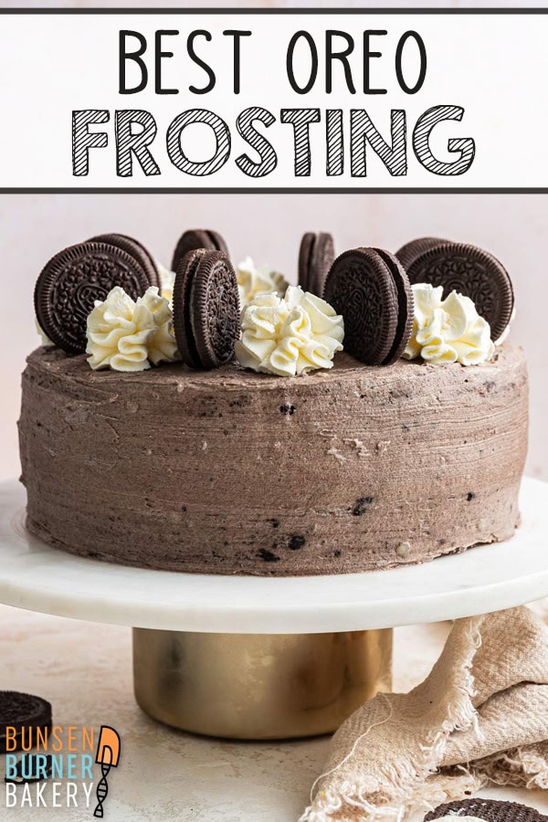 Creamy Oreo frosting made with cream cheese and real cookie crumbs spreads smoothly and pipes beautifully, making it perfect for cupcakes, sheet cakes, and layered cakes that need a cookies-and-cream finish.