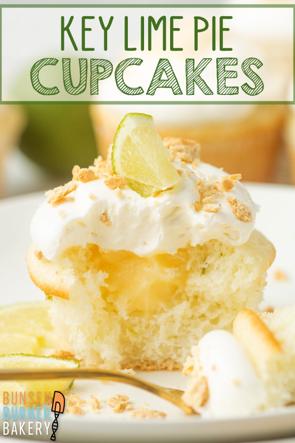 These Key Lime Pie Cupcakes start with soft homemade white cupcakes flavored with lime zest, filled with creamy cheesecake pudding, and topped with fluffy whipped cream cheese frosting. Don't forget to finish with a sprinkle of graham cracker crumbs for that key lime pie finish!
