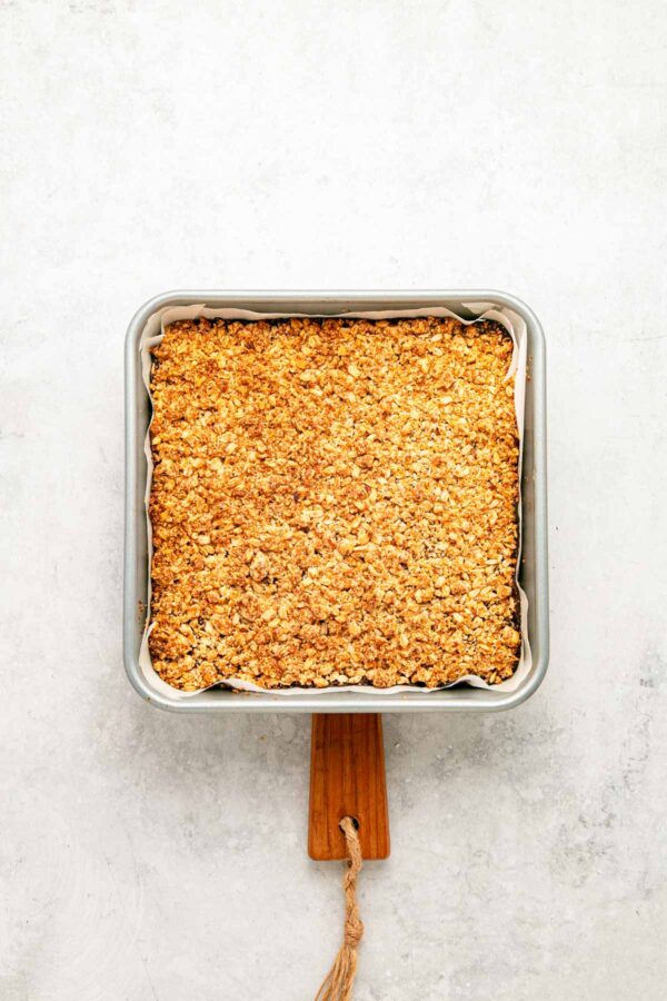 date bars baked until golden brown.
