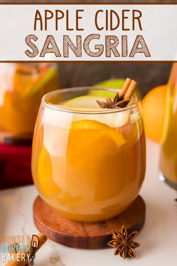 Apple Cider Sangria is an easy fall drink made with crisp white wine, fresh apple cider, sliced fruit, and cinnamon sticks, perfect for fall parties and celebrations.